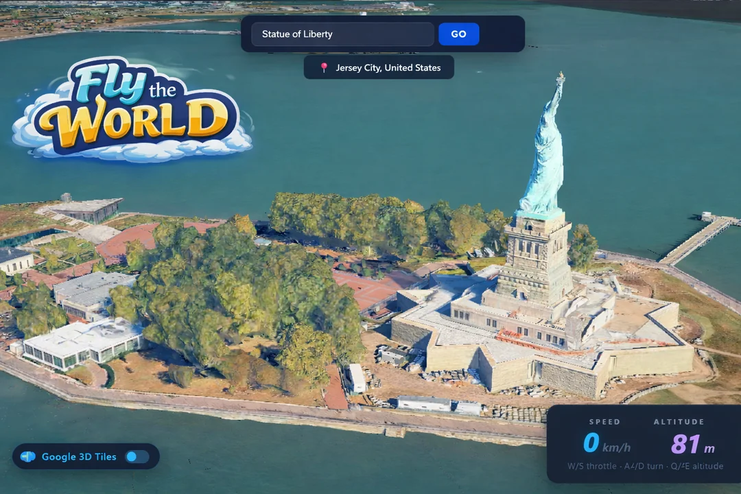 Fly the World — explore real 3D Earth from your browser